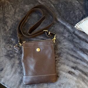 Brown Leather Coach Crossbody Bag